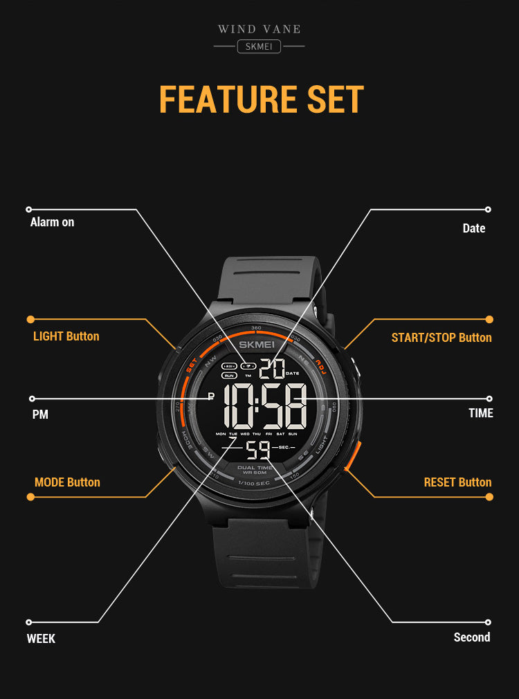 RELOJ SKMEI 1841 DIGITAL RESISTENTE AL AGUA