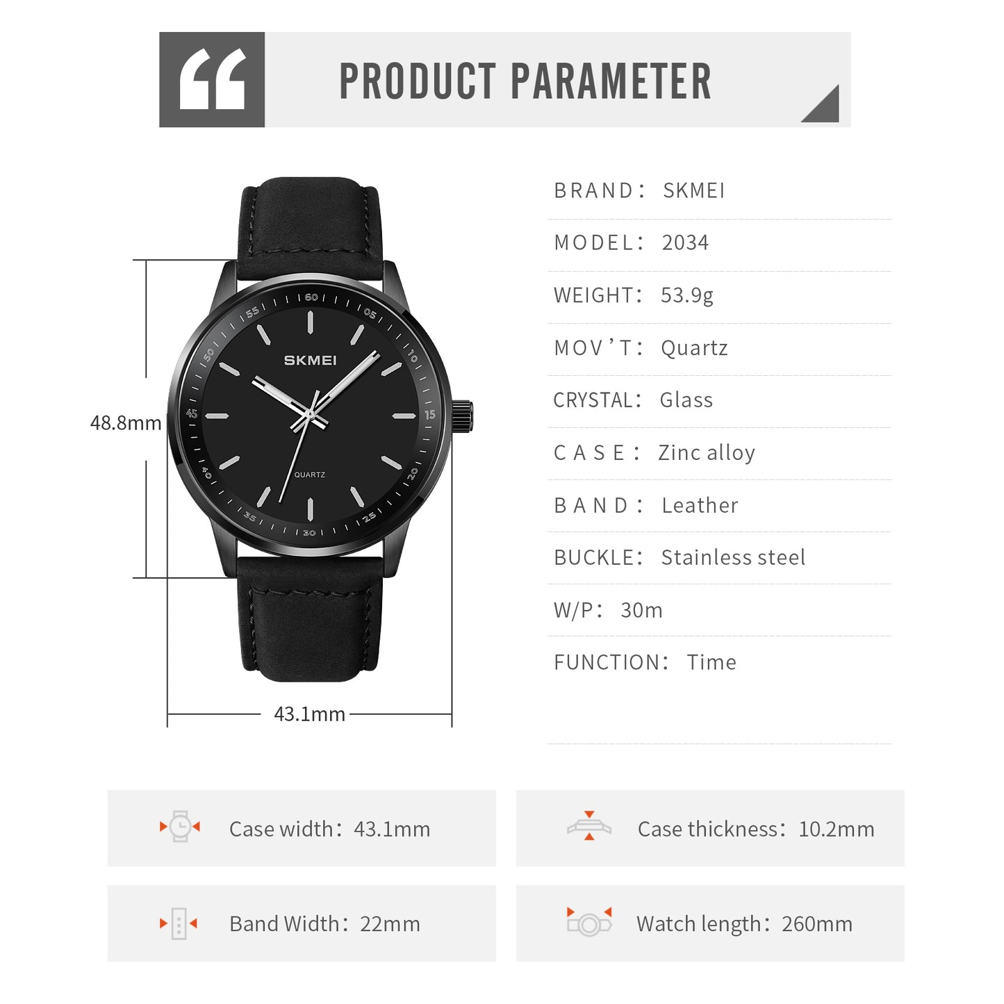 RELOJ SKMEI 2034