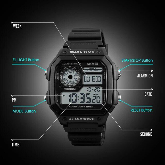 RELOJ SKMEI 1299 DIGITAL RESISTENTE AL AGUA