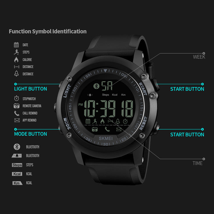 RELOJ SKMEI 1321 DIGITAL CON BLUETOOTH RESISTENTE AL AGUA
