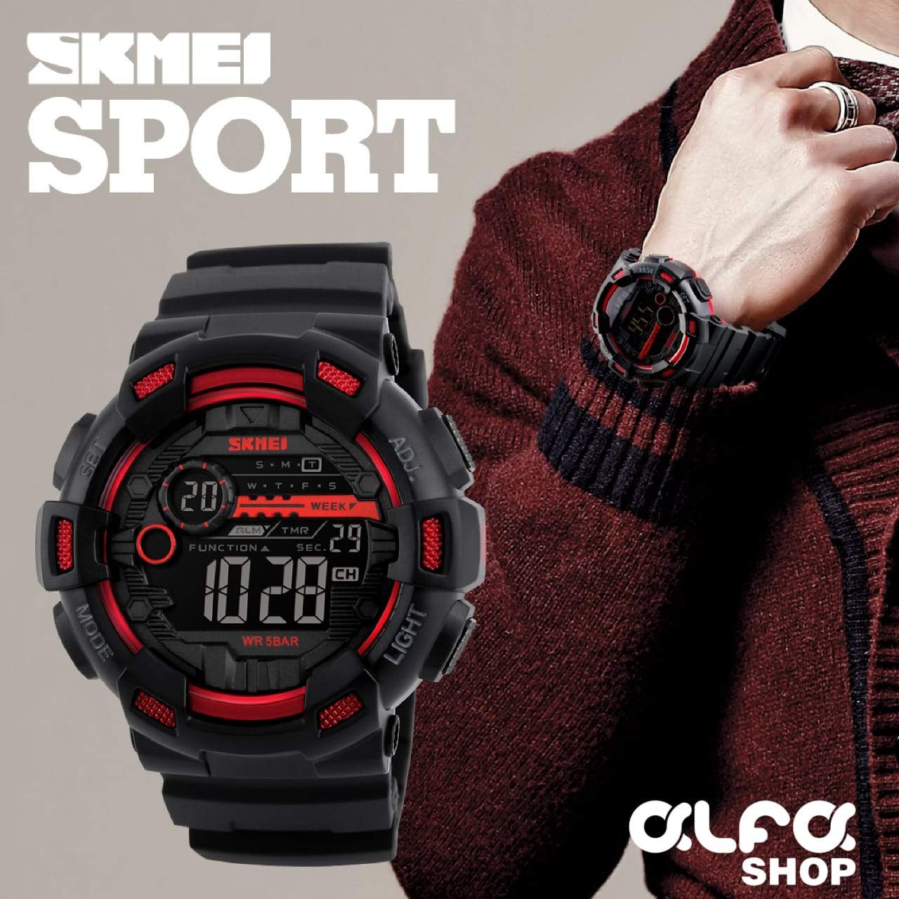 RELOJ SKMEI 1243 DIGITAL RESISTENTE AL AGUA